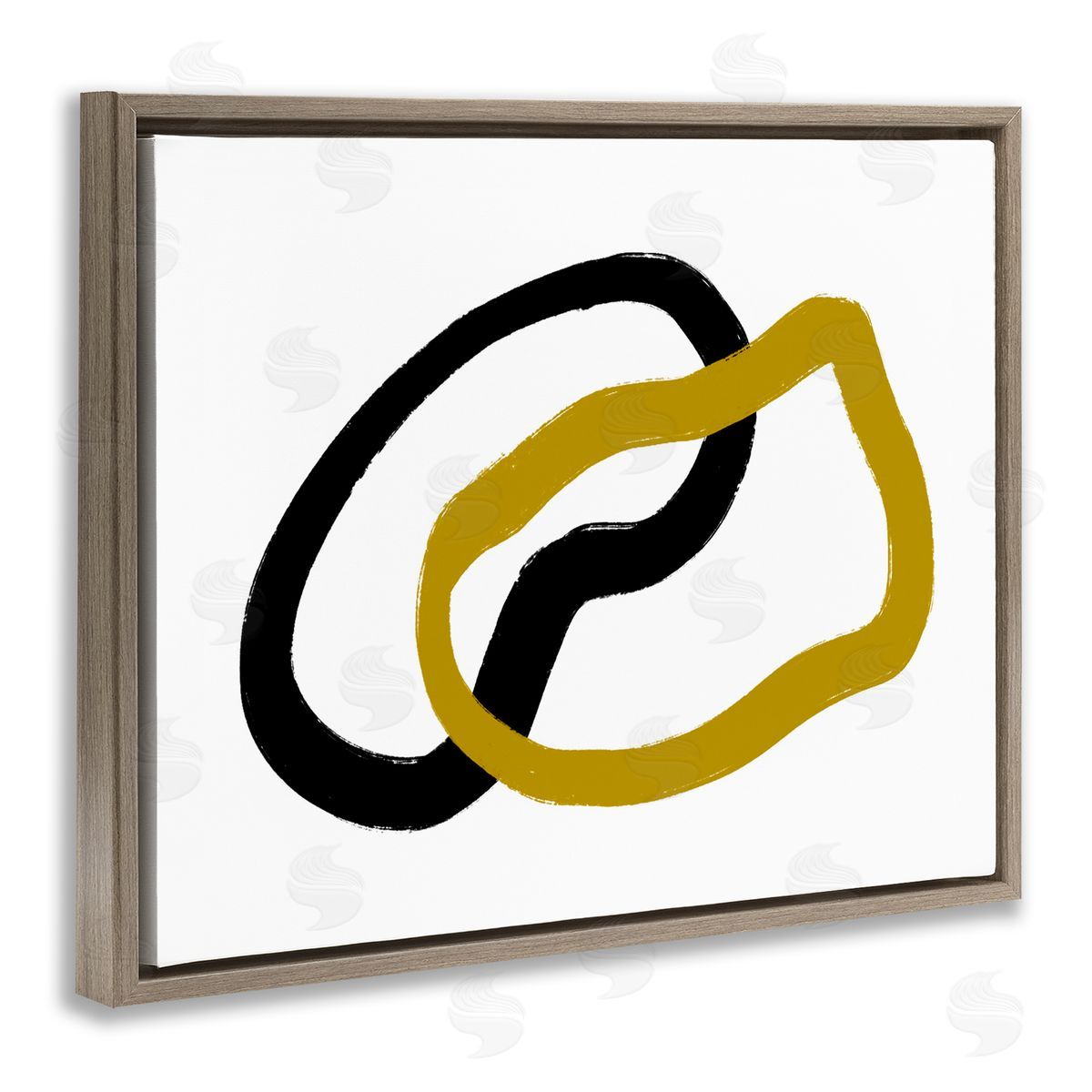 Bellassai Art Embrace over Horizon Line Brown Floating Frame Canvas Wall Art Print