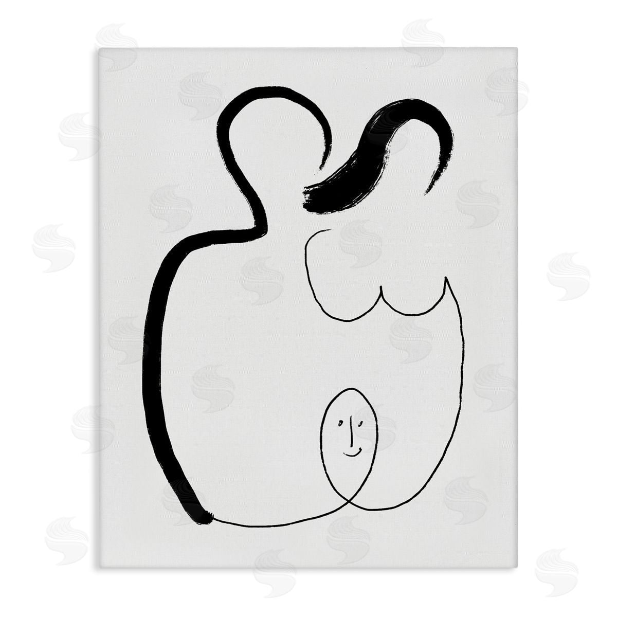 Bellassai Art Family Embrace Abstract Portrait Canvas Wall Art Print