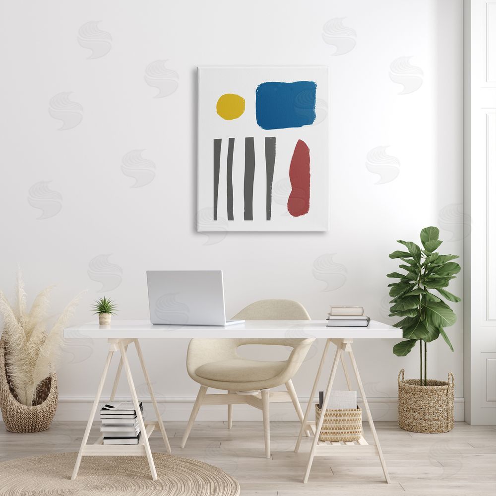 Bellassai Art Rough Edge Shapes Canvas on Wall