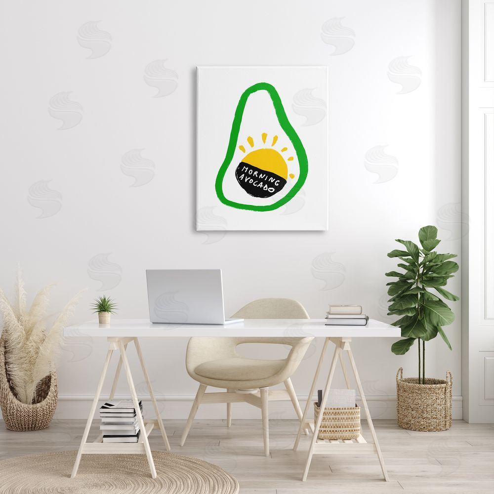 Bellassai Art Morning Avocado with Sunrise Canvas on Wall