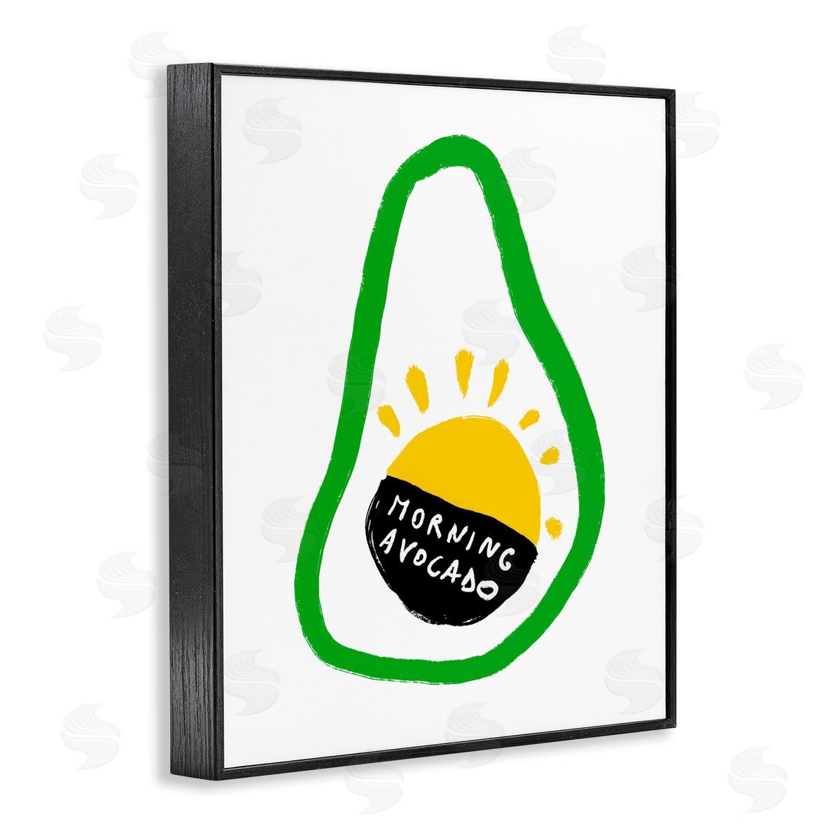 Bellassai Art Morning Avocado with Sunrise Black Frame Giclee Wall Art Print
