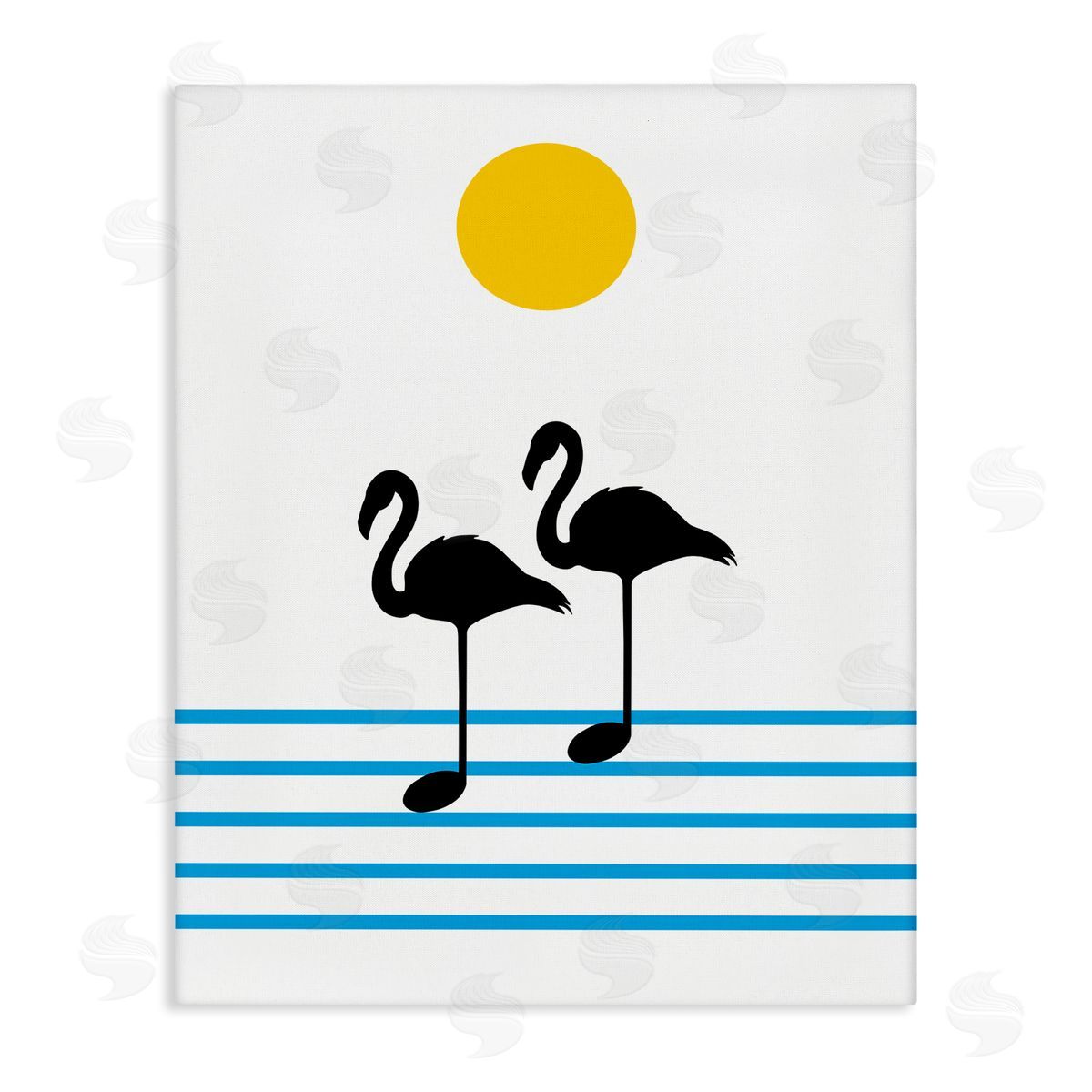Bellassai Art Flamingo Silhouette Music Chart Canvas Wall Art Print