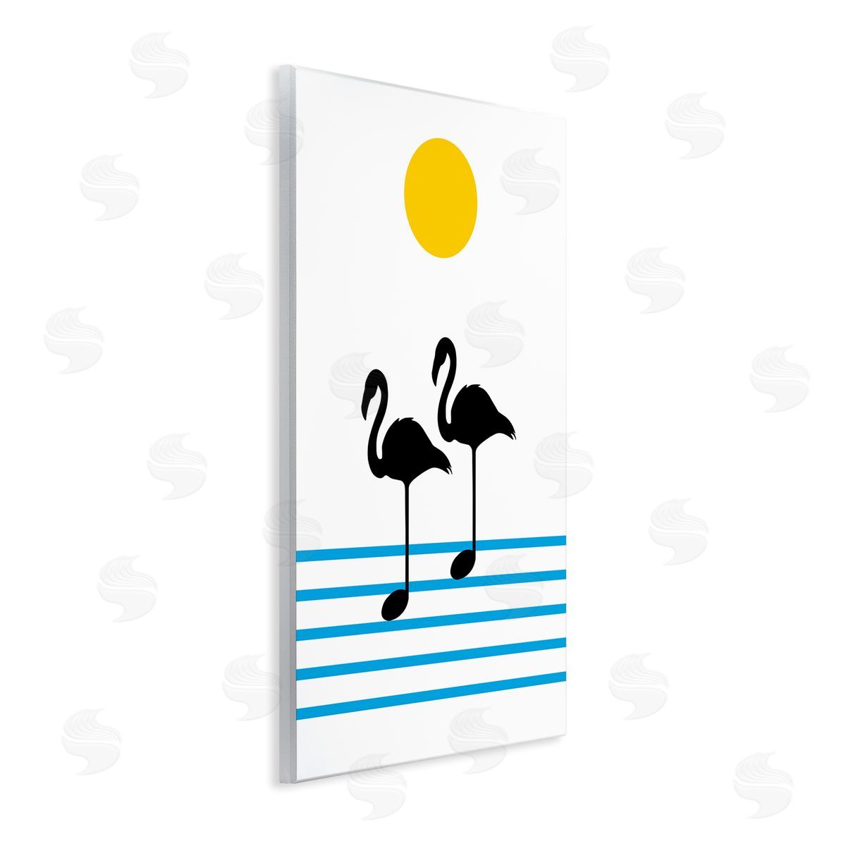 Bellassai Art Flamingo Silhouette Music Chart Wall Plaque Wall Art Print