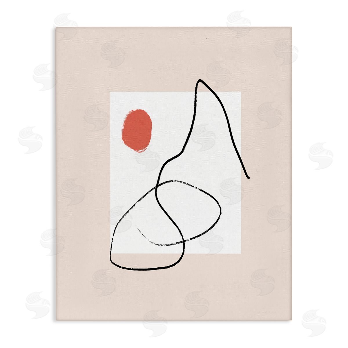 Bellassai Art Minimal Nordic Landscape Abstraction Modern Neutral Tones Stretched Canvas Wall Art Print