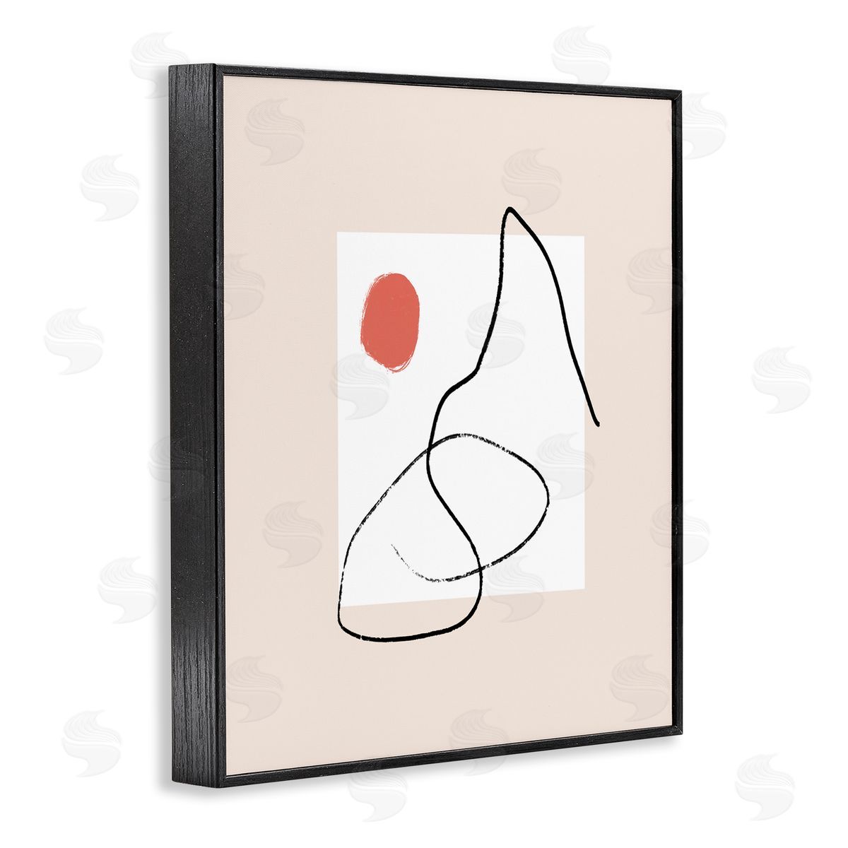 Bellassai Art Minimal Nordic Landscape Abstraction Modern Neutral Tones Black Framed Glicee Wall Art Print