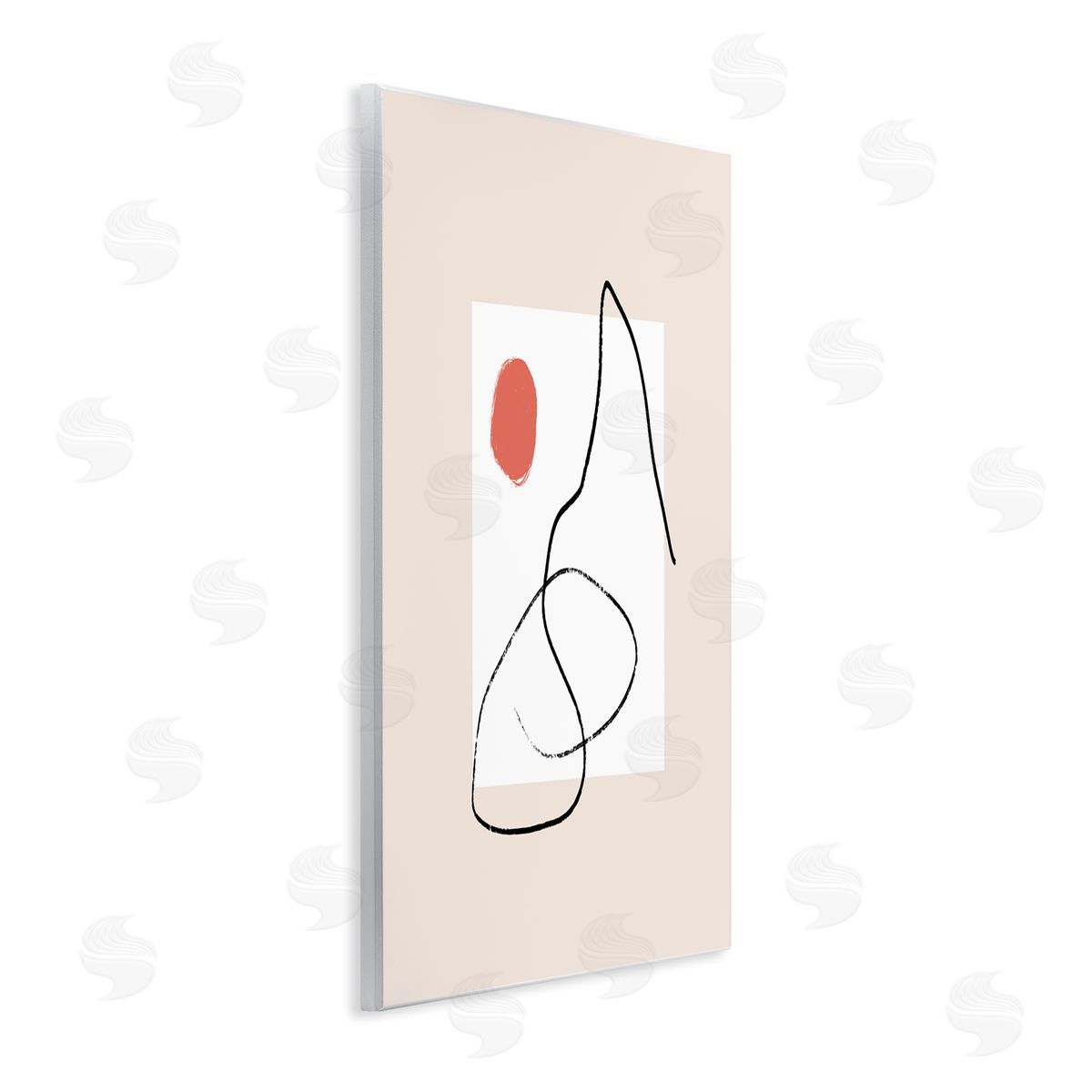 Bellassai Art Minimal Nordic Landscape Abstraction Modern Neutral Tones Wooden Wall Plaque Art Print