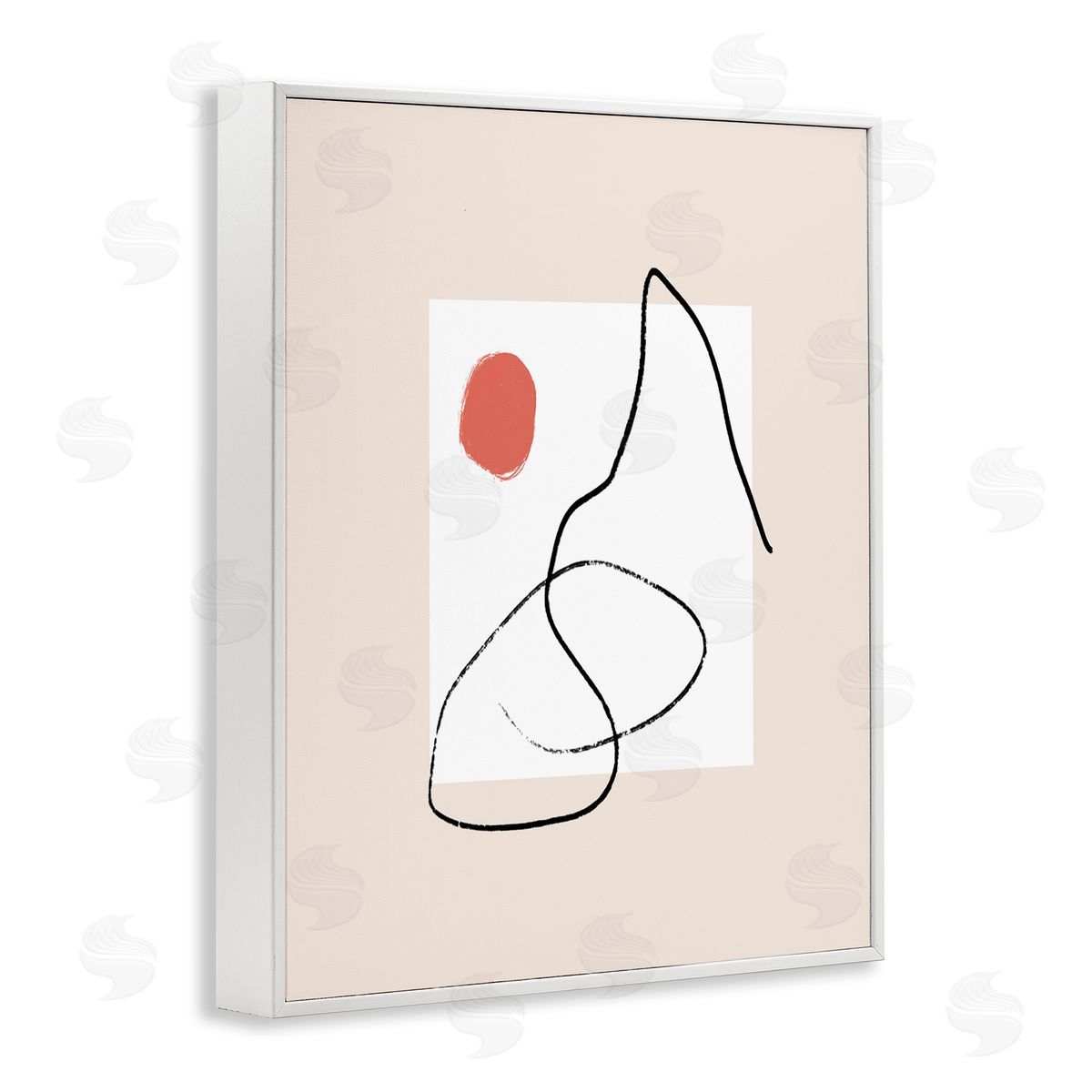 Bellassai Art Minimal Nordic Landscape Abstraction Modern Neutral Tones White Framed Glicee Wall Art Print