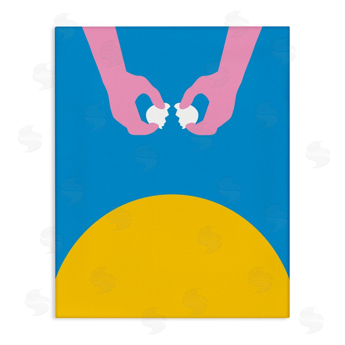Bellassai Art Sun Rise Breakfast Eggs Canvas Wall Art Print
