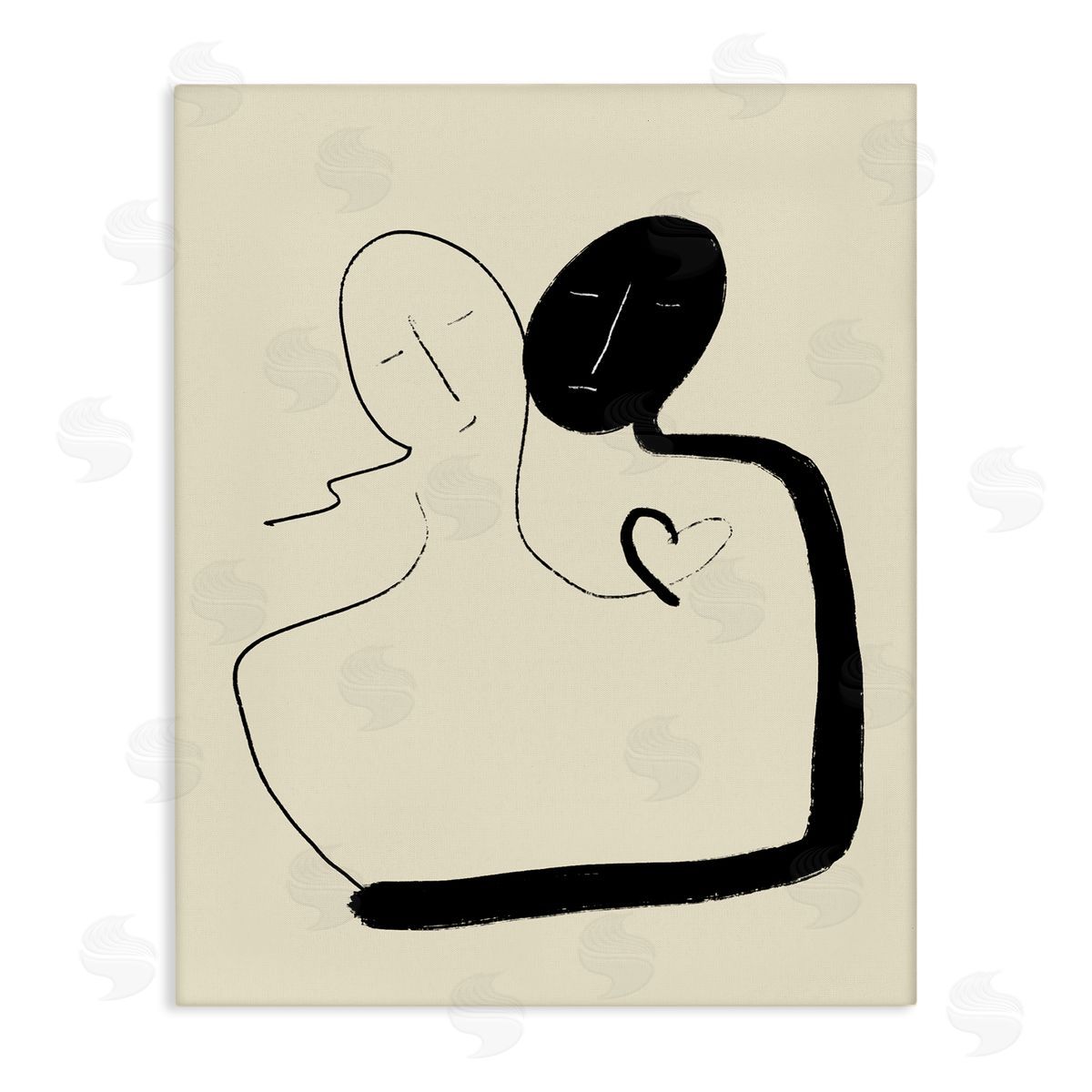 Bellassai Art Together Romantic Couple Canvas Wall Art Print