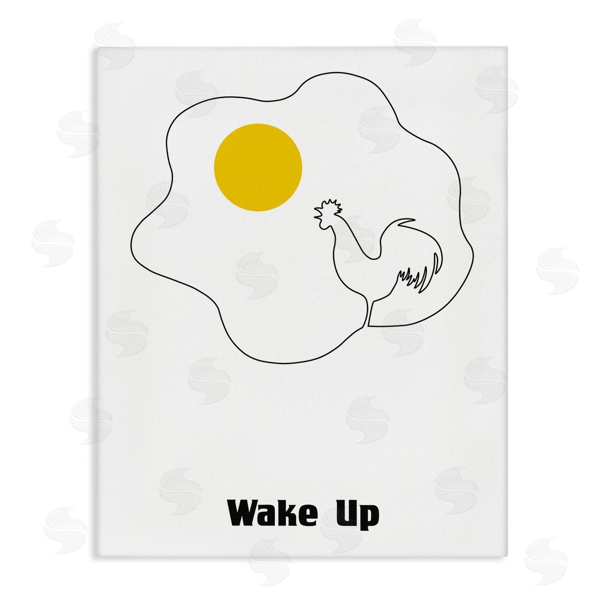 Bellassai Art Wake Up Fried Egg Canvas Wall Art Print