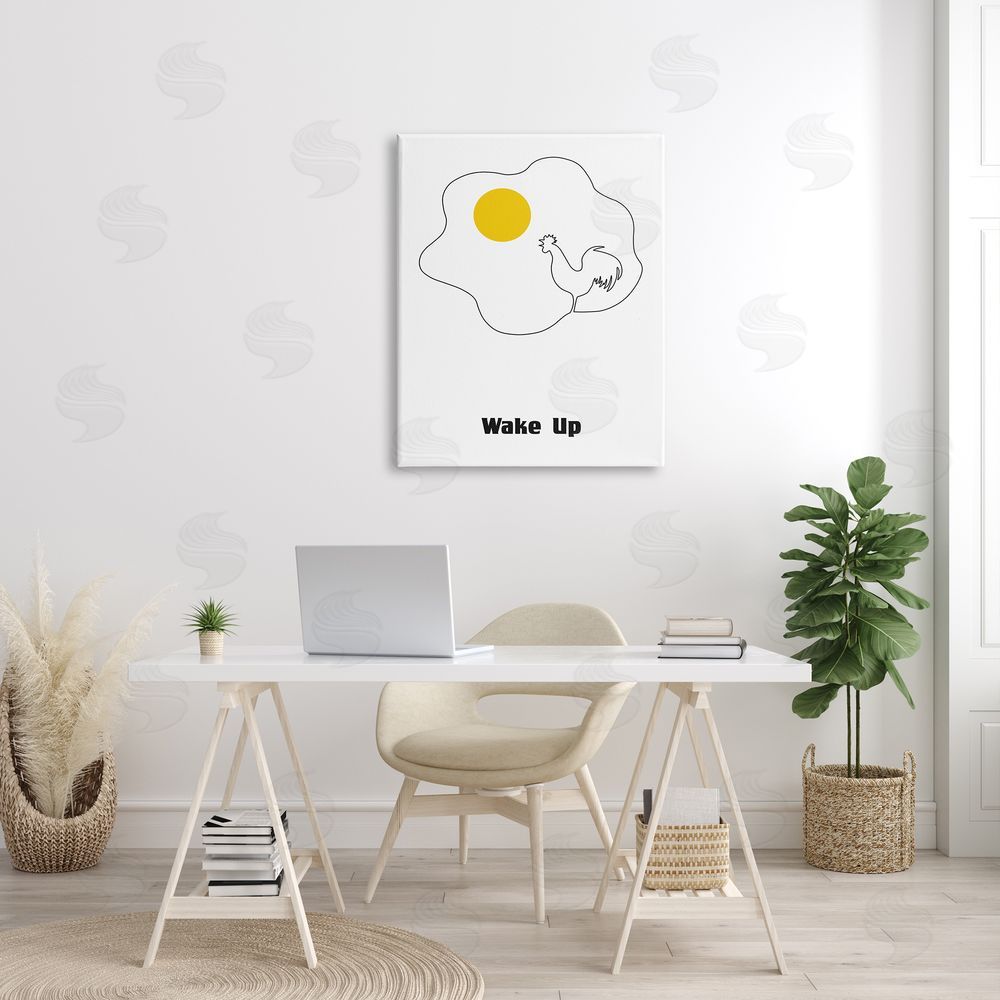 Bellassai Art Wake Up Fried Egg Canvas on Wall
