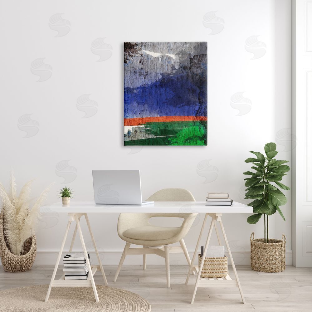 Bellassai Art Abstract Landscape Dark Storm Canvas on Wall