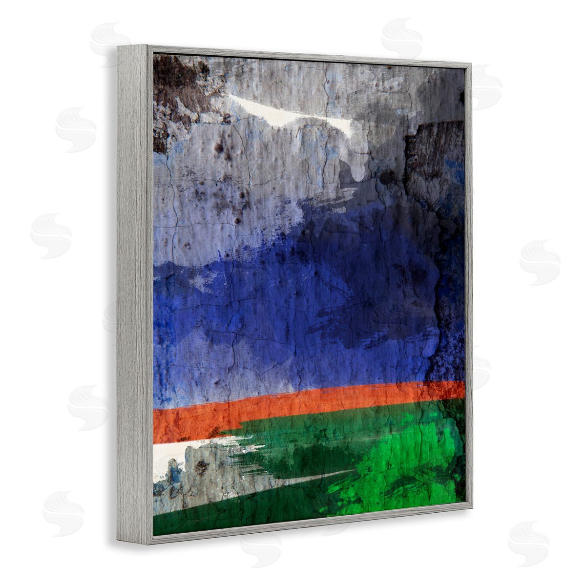 Bellassai Art Abstract Landscape Dark Storm Gray Frame Giclee Wall Art Print