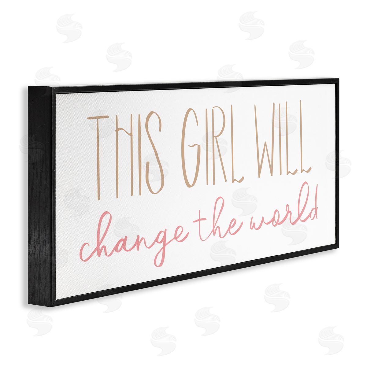 Girl Power Motivational Phrase Black Frame Print Wall Art, Home Decor by Sd Graphics Studio