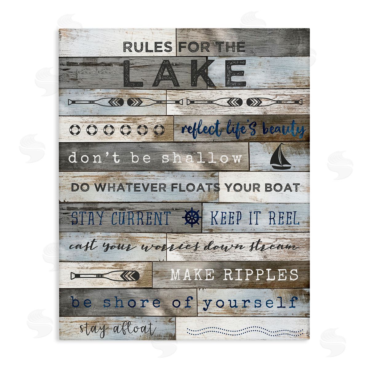 Advice From the Lake List Canvas Wall Art, Home Decor by Natalie Carpentieri