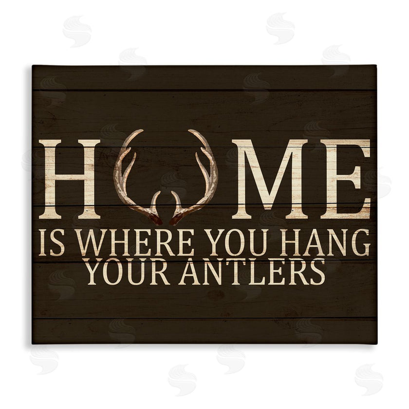 Kim Allen | Hang Your Antlers Rustic Hunting Phrase