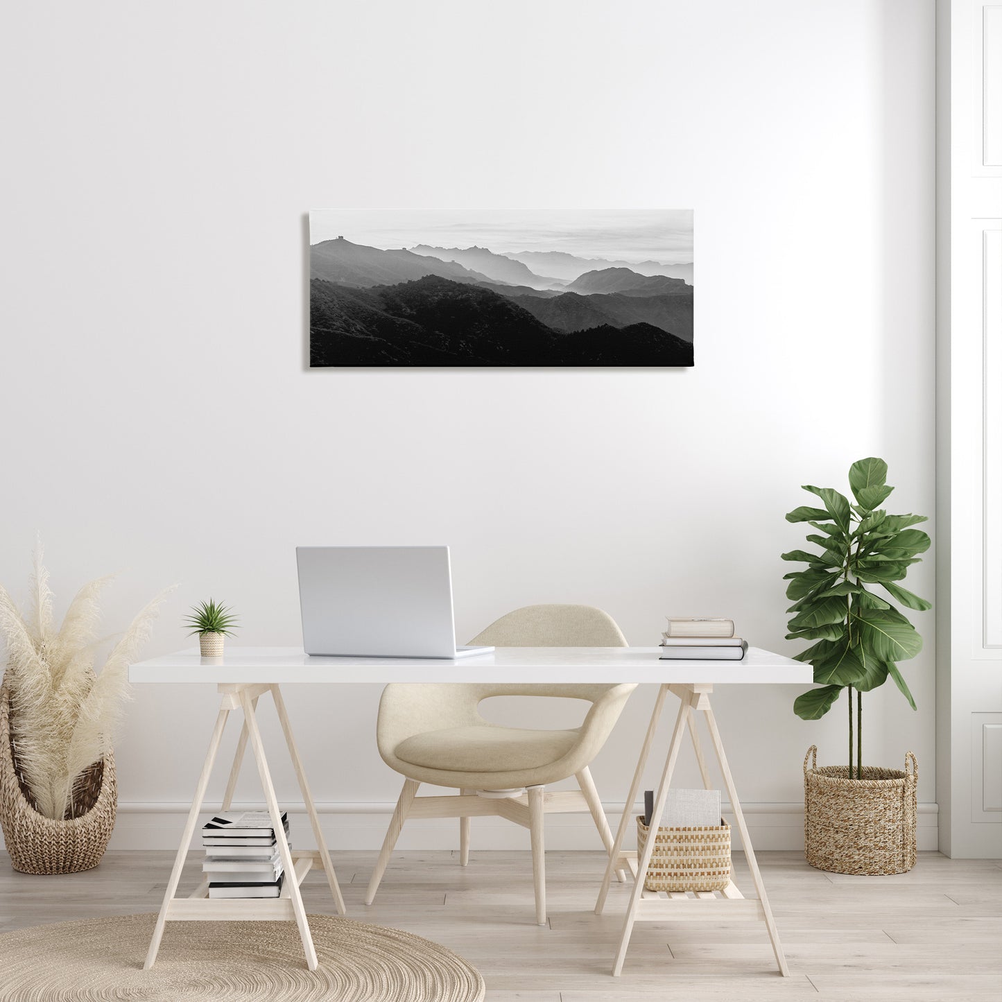 Misty Sky Open Mountain Landscape Canvas Wall Art in Room, Home Decor by Danita Delimont