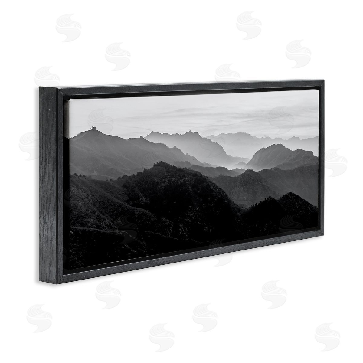 Misty Sky Open Mountain Landscape Black Floating Frame Canvas Wall Art, Home Decor by Danita Delimont