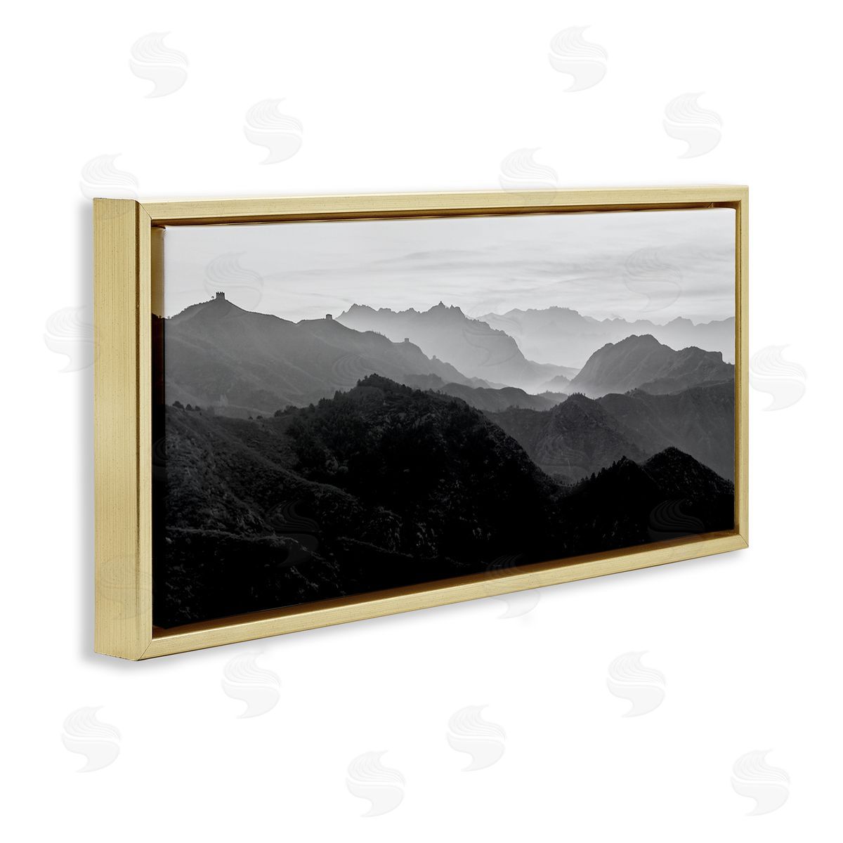 Misty Sky Open Mountain Landscape Gold Floating Frame Canvas Wall Art, Home Decor by Danita Delimont