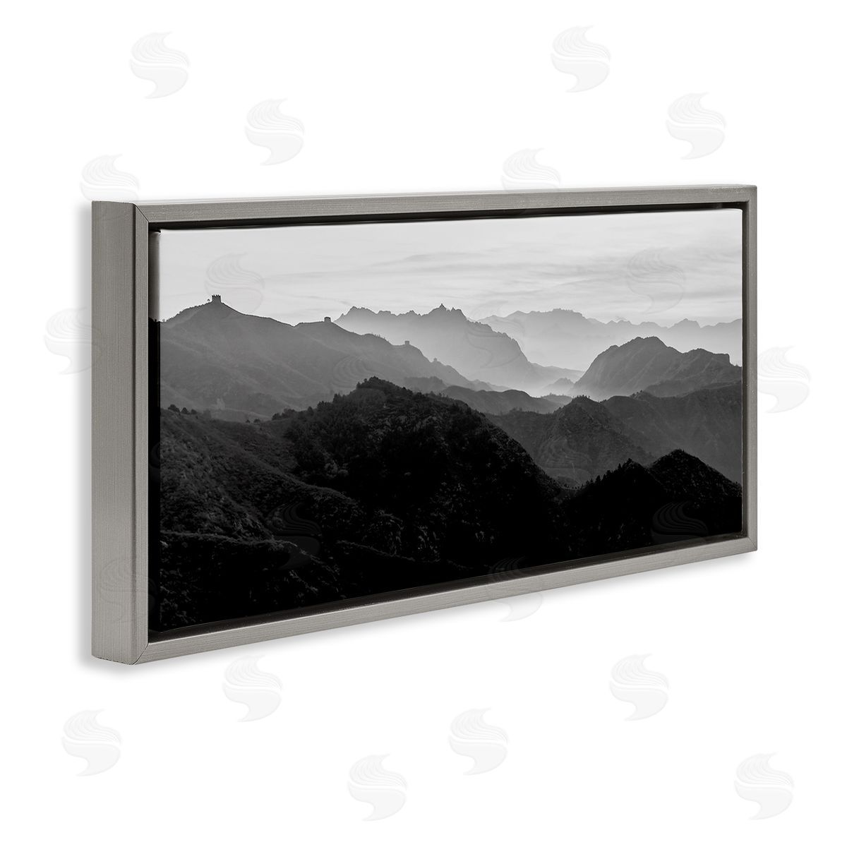 Misty Sky Open Mountain Landscape Grey Floating Frame Canvas Wall Art, Home Decor by Danita Delimont
