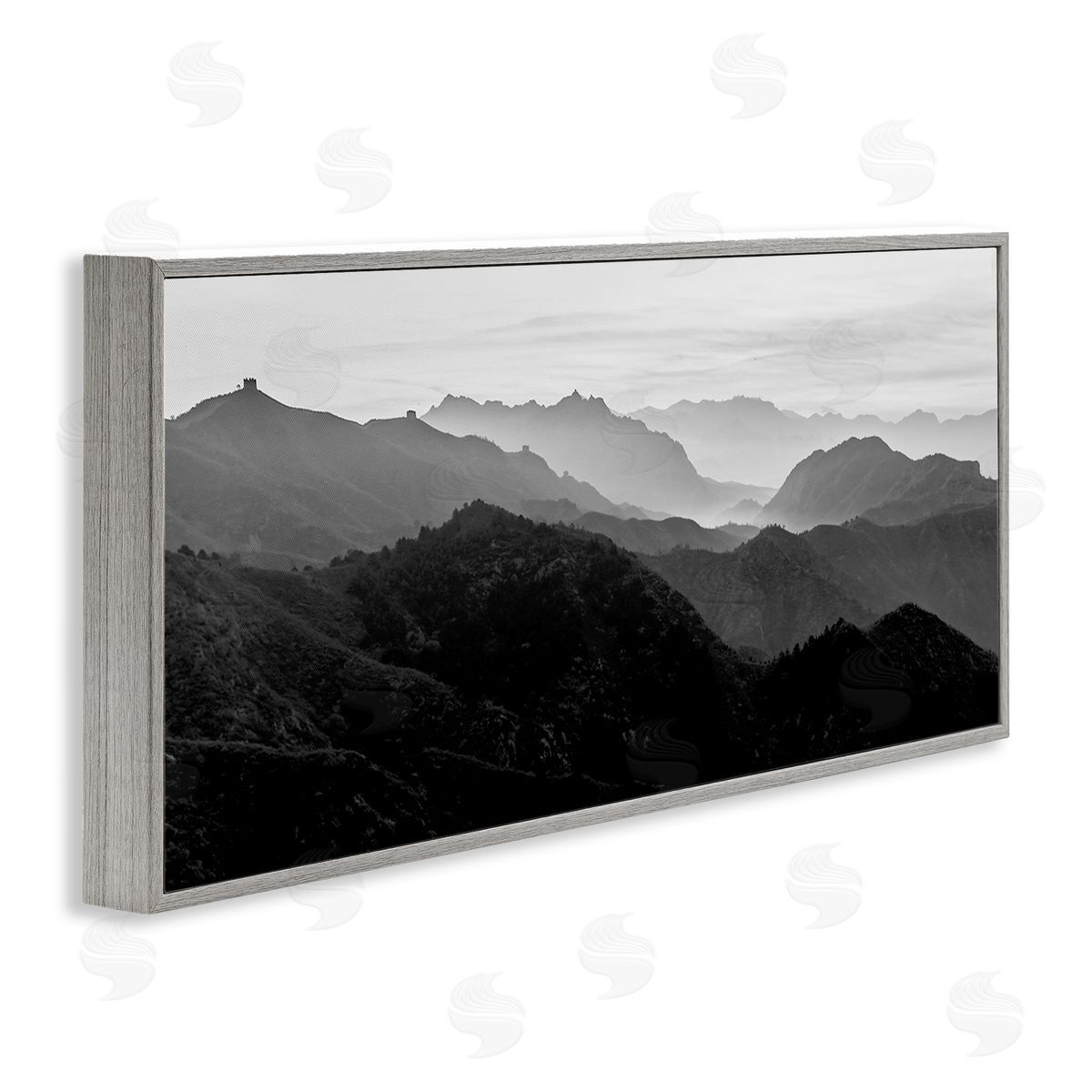 Misty Sky Open Mountain Landscape Grey Frame Print Wall Art, Home Decor by Danita Delimont