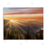 Danita Delimont | Sunrise Through Mountain Forest Skyline