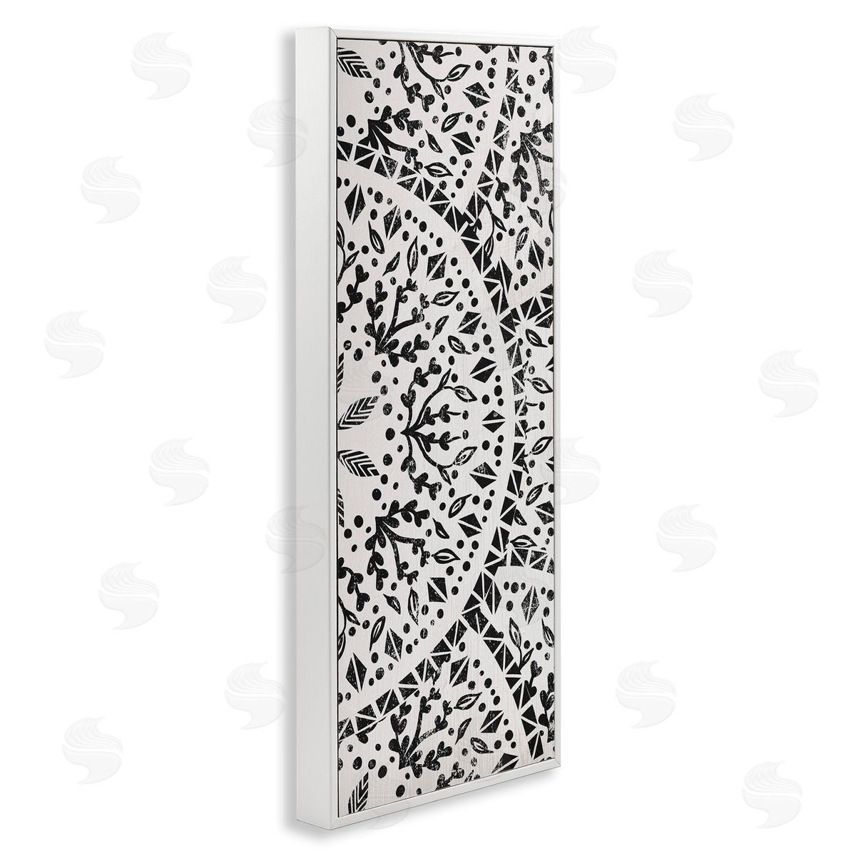 Boho Fractal Pattern Study White Frame Print Wall Art, Home Decor by Stupell Studio