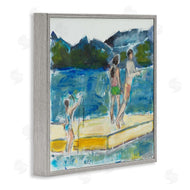 Susanne Marie | Kids on Swimming Dock Abstract