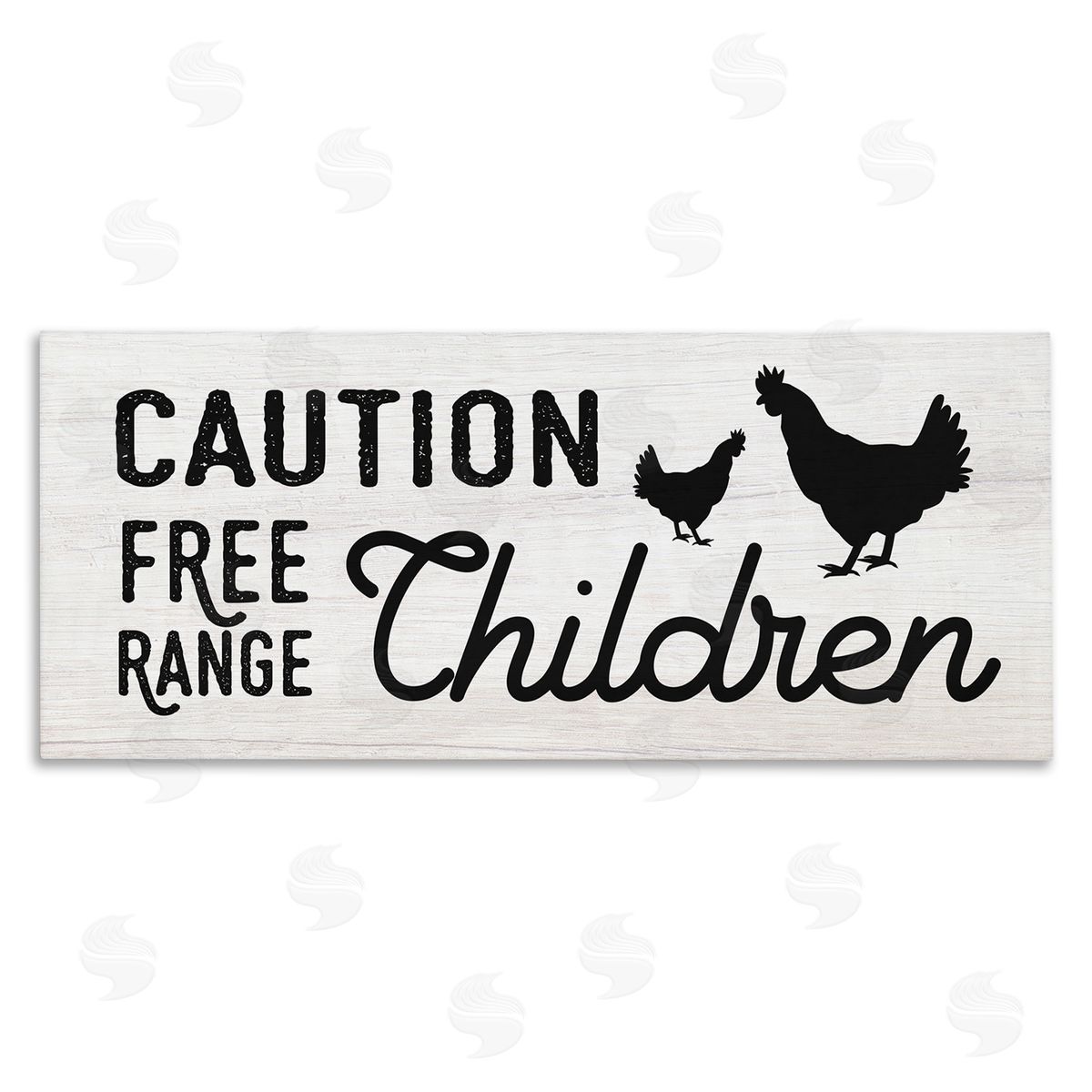 Caution Free Range Children Canvas Wall Art, Home Decor by Stupell Studio