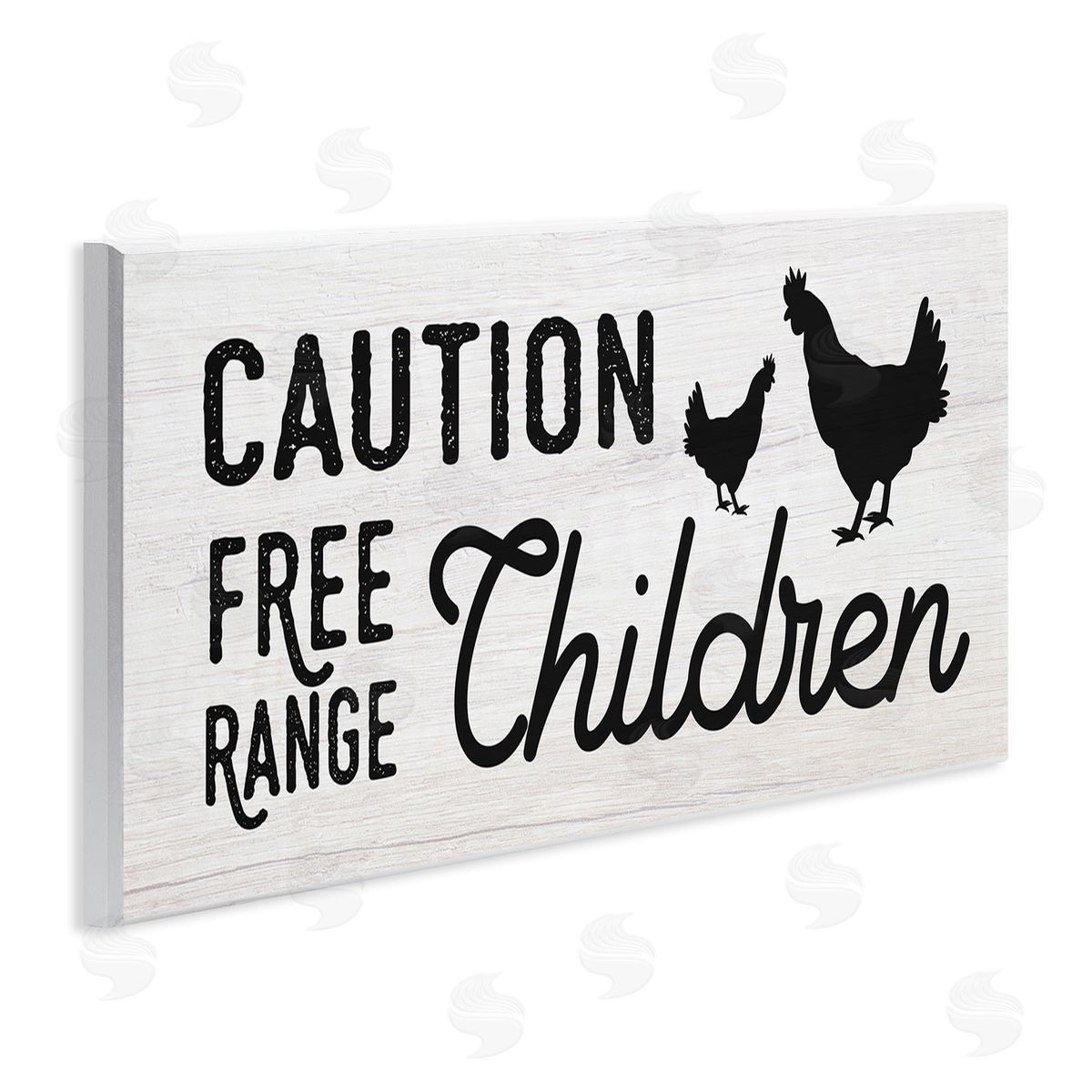 Caution Free Range Children Wood Plaque Wall Art, Home Decor by Stupell Studio
