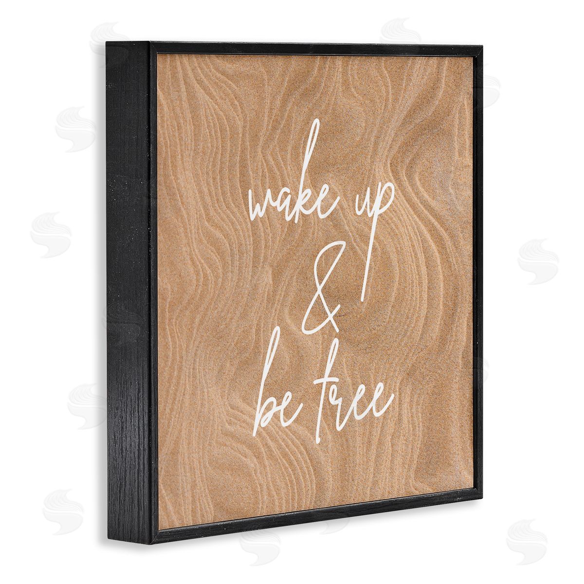 Birch & Ink Wake Up and Be Free Phrase Modern Pattern Black Framed Glicee Wall Art Print