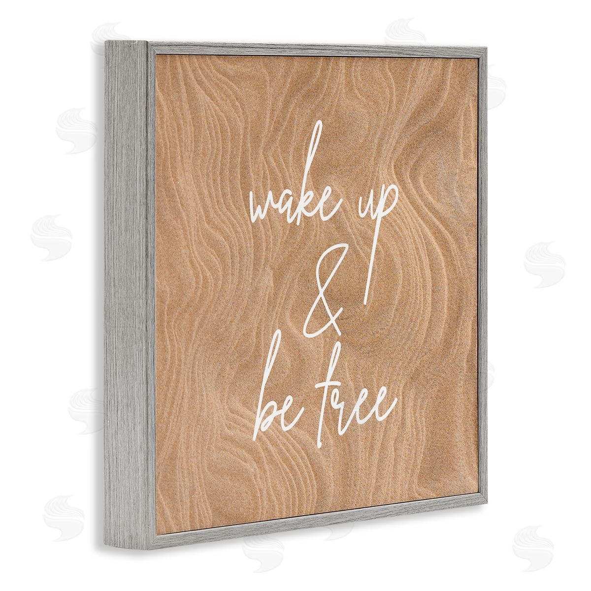 Birch & Ink Wake Up and Be Free Phrase Modern Pattern Gray Framed Glicee Wall Art Print