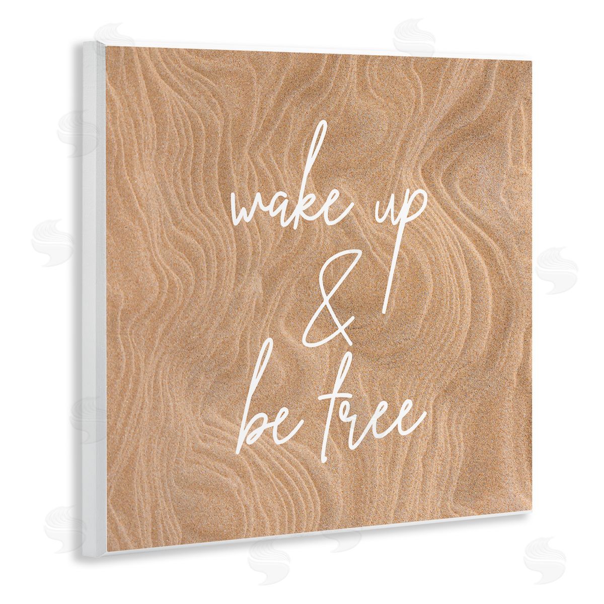 Birch & Ink Wake Up and Be Free Phrase Modern Pattern Wooden Wall Plaque Art Print