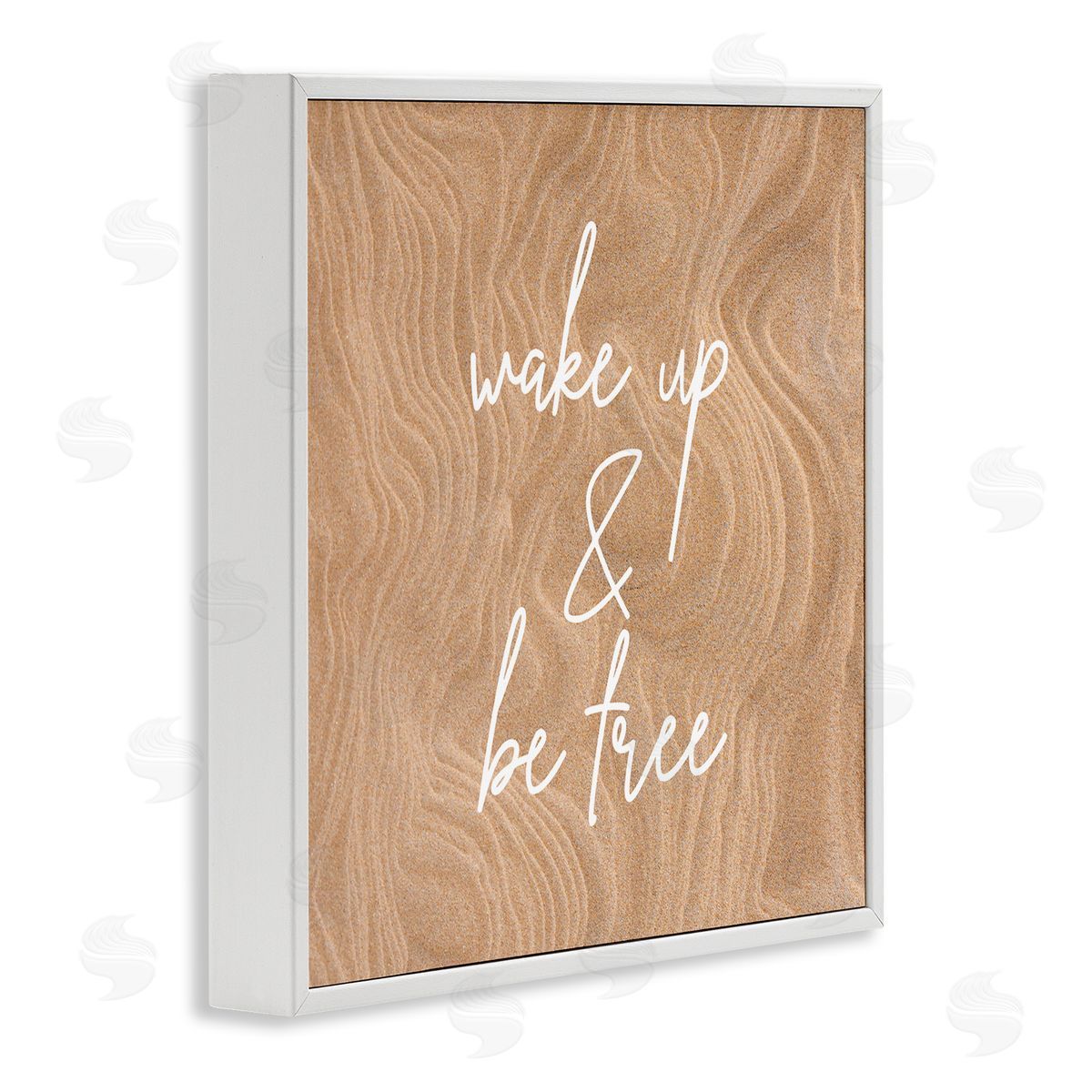Birch & Ink Wake Up and Be Free Phrase Modern Pattern White Framed Glicee Wall Art Print