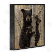 Collin Bogle | Forest Black Bear and Cubs