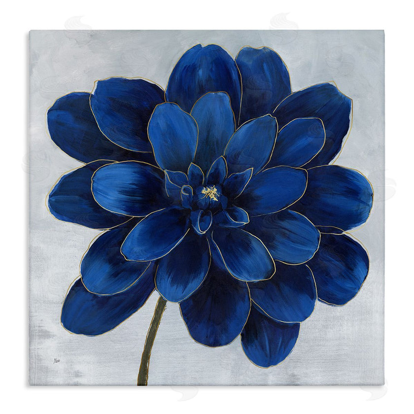 Nan | Modern Deep Blue Floral Carnation