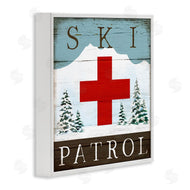 Elizabeth Tyndall | Ski Patrol Rustic Cabin Sign