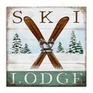 Elizabeth Tyndall | Ski Lodge Rustic Cabin Sign
