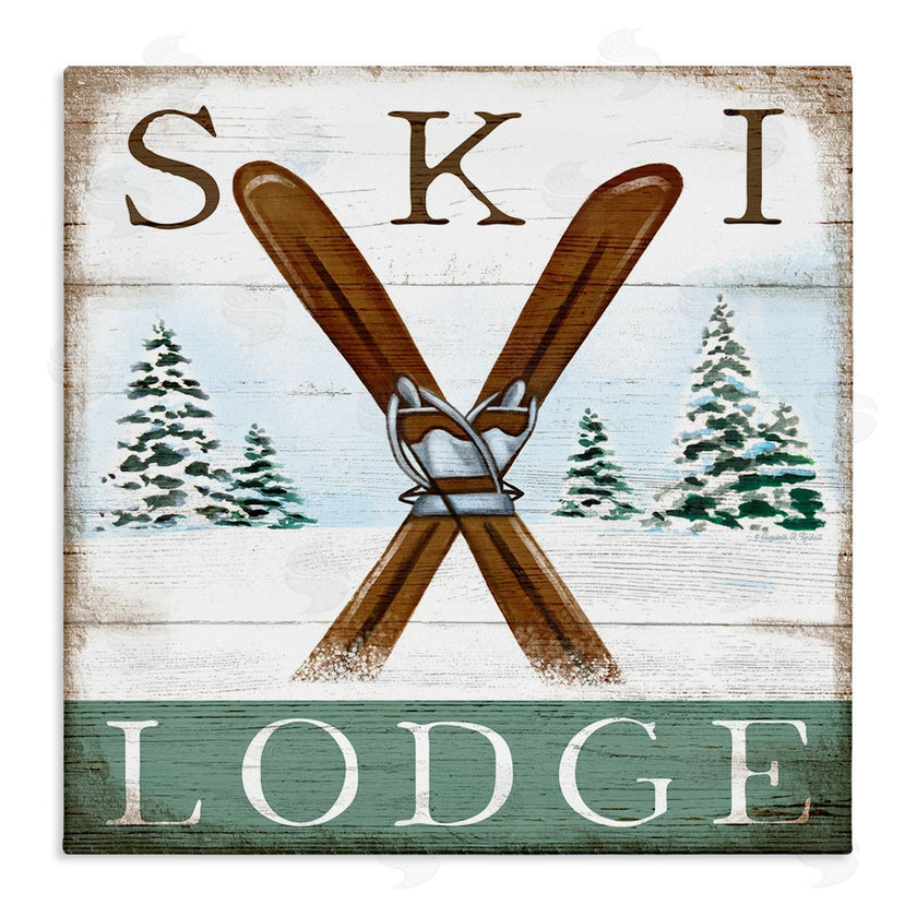 Elizabeth Tyndall | Ski Lodge Rustic Cabin Sign
