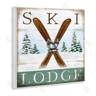 Elizabeth Tyndall | Ski Lodge Rustic Cabin Sign