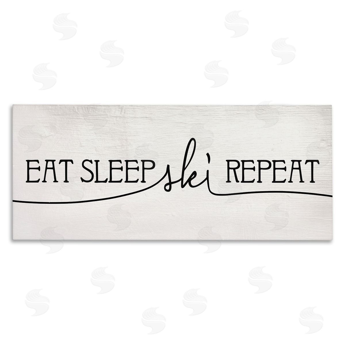 Eat Sleep Ski Repeat Phrase Canvas Wall Art, Home Decor by Stupell Studio