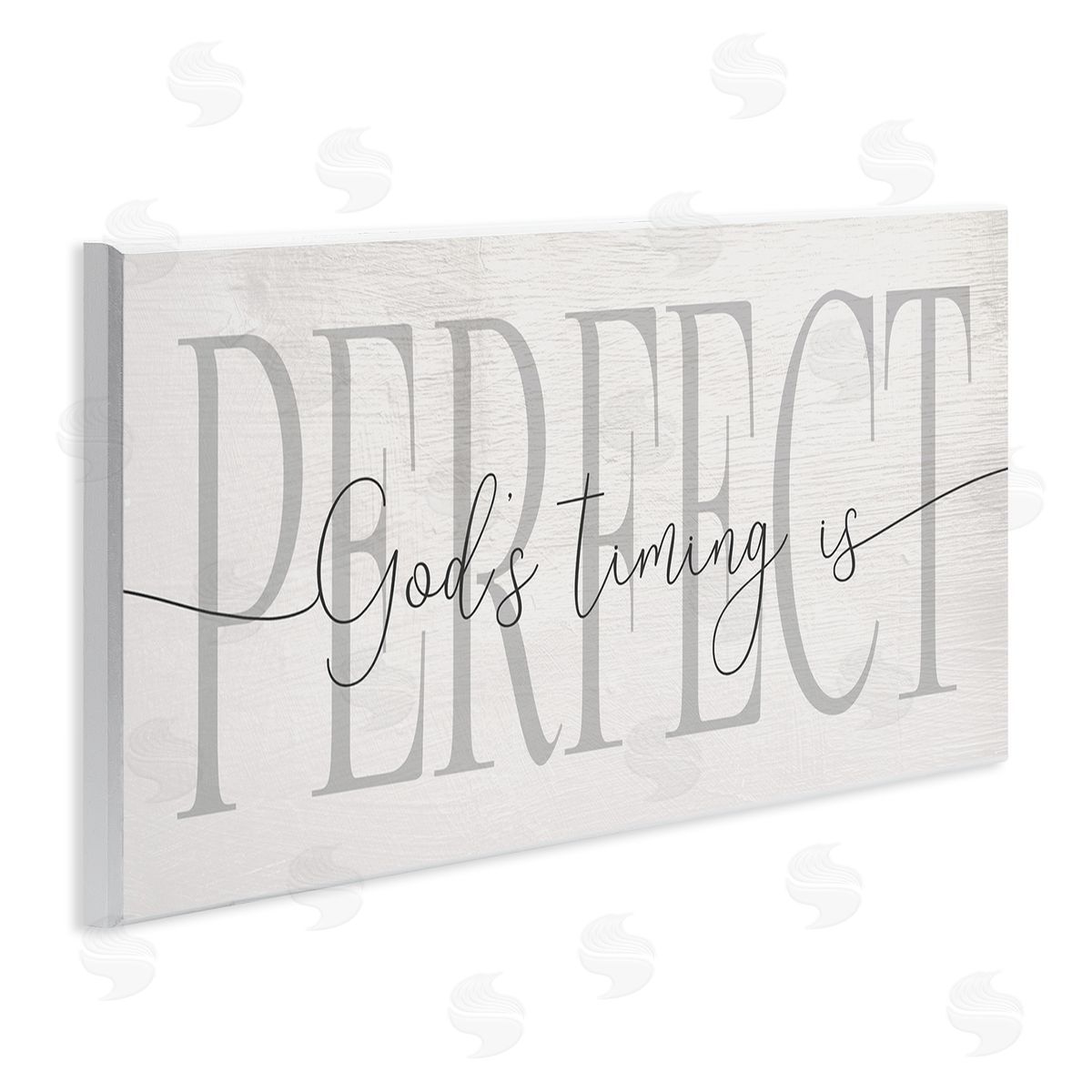 God's Timing is Perfect Phrase Wood Plaque Wall Art, Home Decor by Stupell Studio
