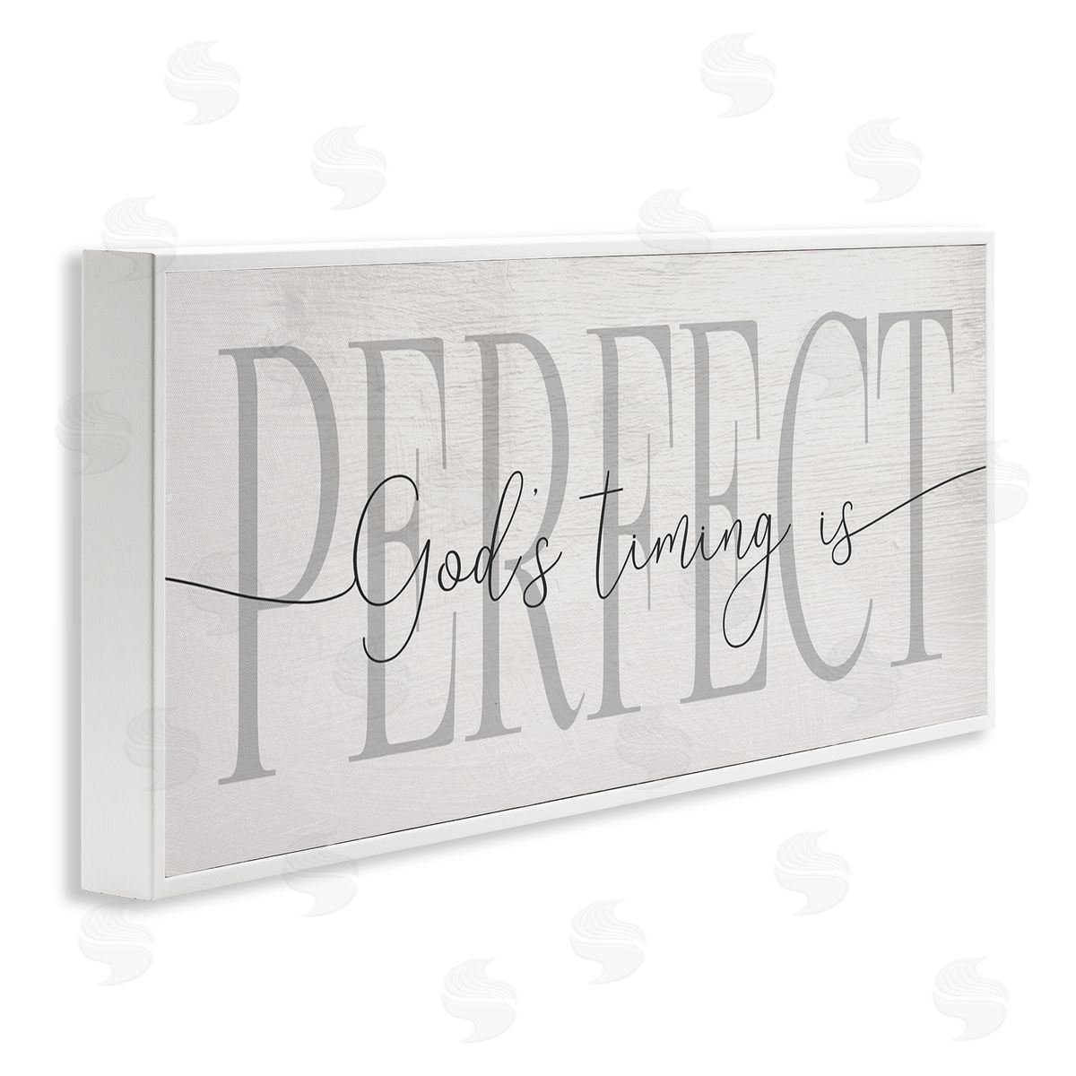 God's Timing is Perfect Phrase White Frame Print Wall Art, Home Decor by Stupell Studio