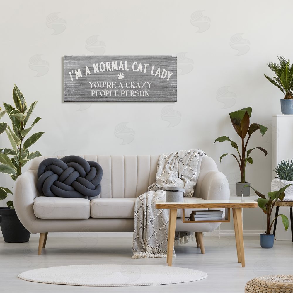 Stupell Studio I'm a Normal Cat Lady Funny Pet Phrase