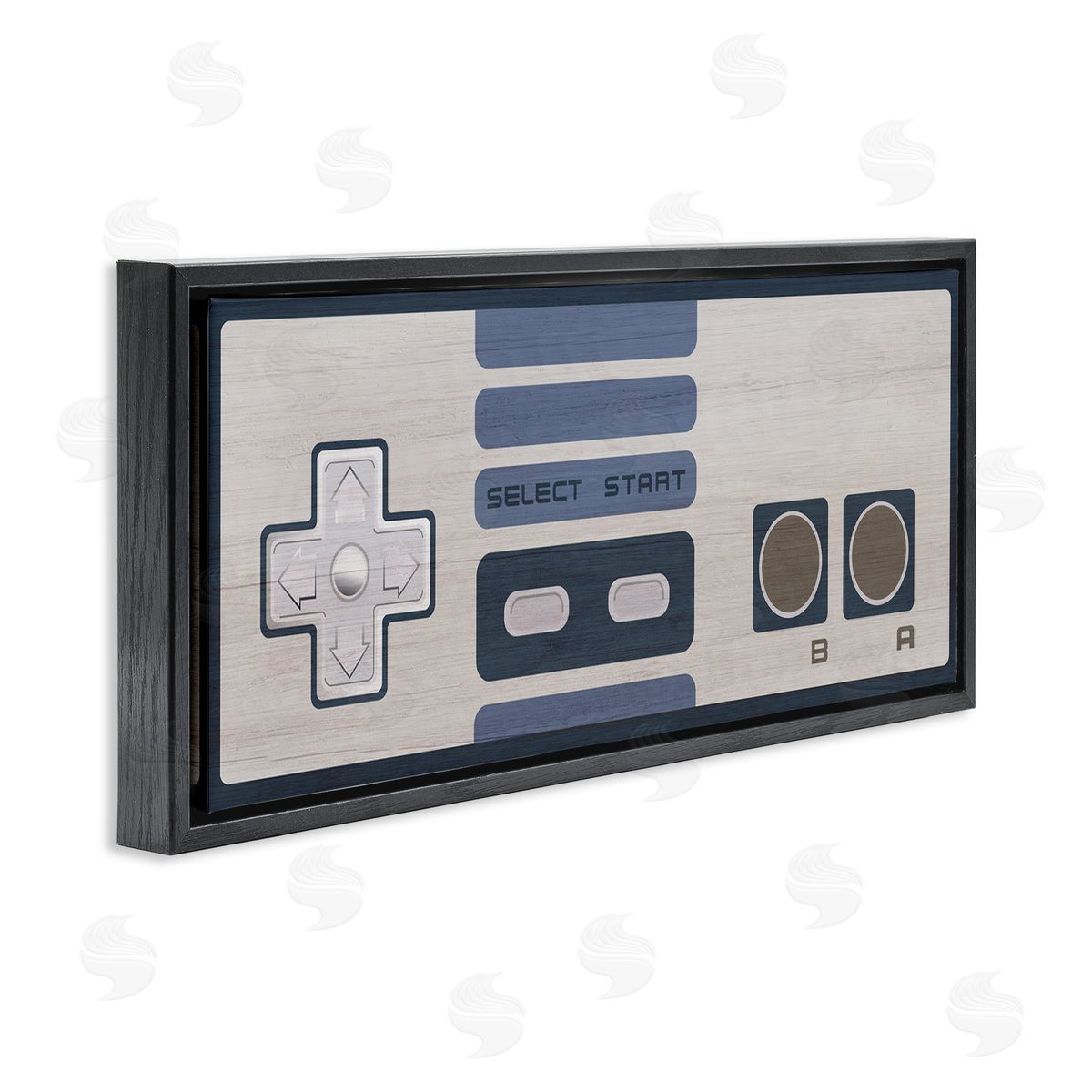 Vintage Video Game System Black Floating Frame Canvas Wall Art, Home Decor by Stupell Studio