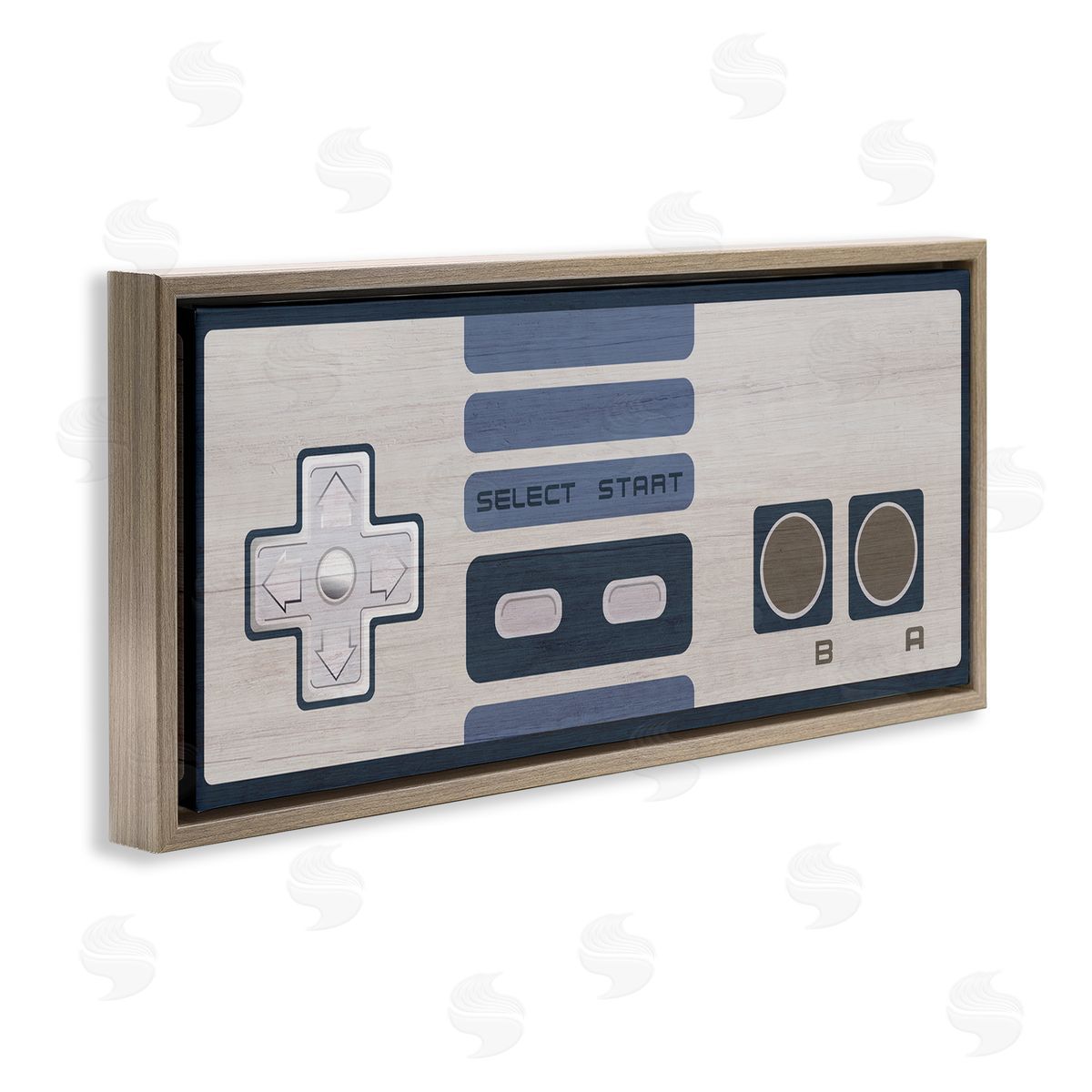 Vintage Video Game System Brown Floating Frame Canvas Wall Art, Home Decor by Stupell Studio