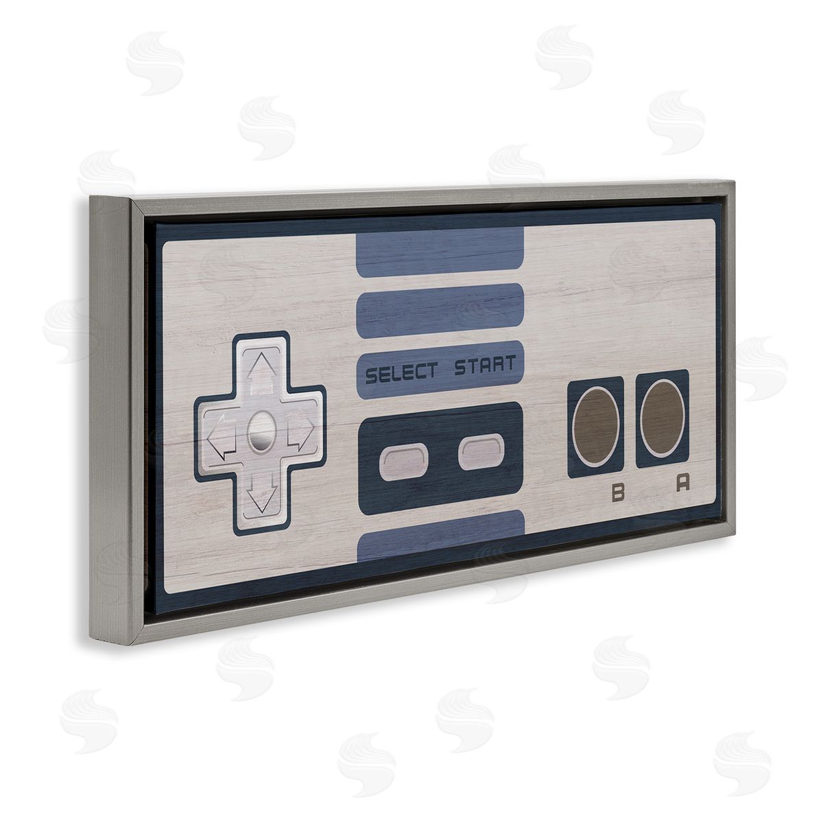 Vintage Video Game System Grey Floating Frame Canvas Wall Art, Home Decor by Stupell Studio
