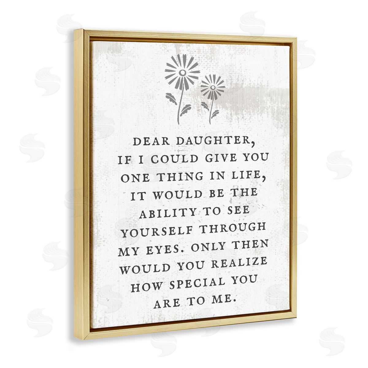 Dear Daughter How Special You Are Gold Floating Frame Canvas Wall Art, Home Decor by Stupell Studio