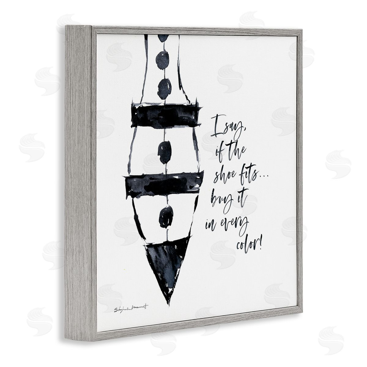Stephanie Workman Marrott Shoe Fits Buy Every Color Fashion Heel Glam Gray Framed Glicee Wall Art Print