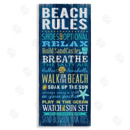 Stephanie Workman Marrott | Blue Planked Beach Rules Sign